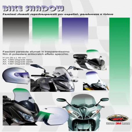 Sun visor nuanced black protective film 20x40 cm