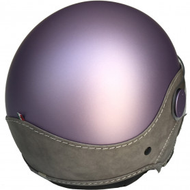 Casco jet LS Trendy Vision violeta opaco, pelle gris