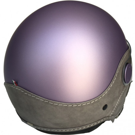 Casco jet LS Trendy Vision violeta opaco, pelle gris