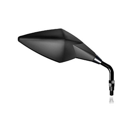 Specchio omologato Aircut Orion nero opaco da Manubrio con adattatori Destro