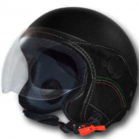 Jet helmet LS trendy vision mat black/Carbon