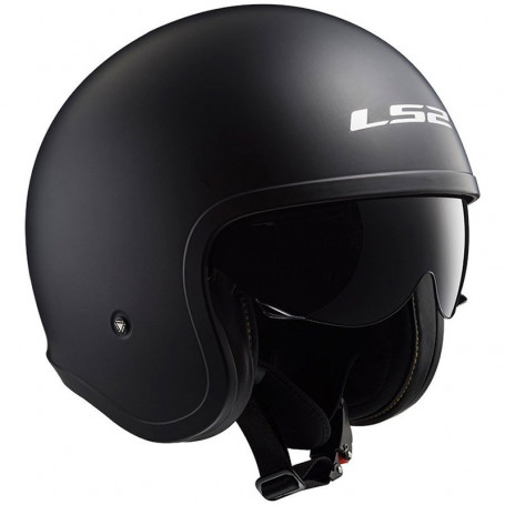 Casco jet LS2 Spitfire OF599 solid negro opaco | MotoGM