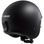 Casco jet LS2 Spitfire OF599 solid nero opaco