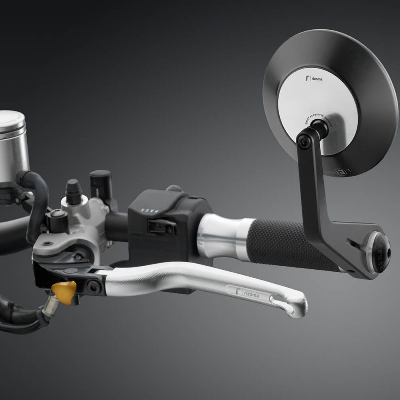 Spiegel Rizoma Eccentrico schwarz/silver homologiert | MotoGM