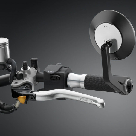 Rizoma Eccentrico mirror black/silver color street legal