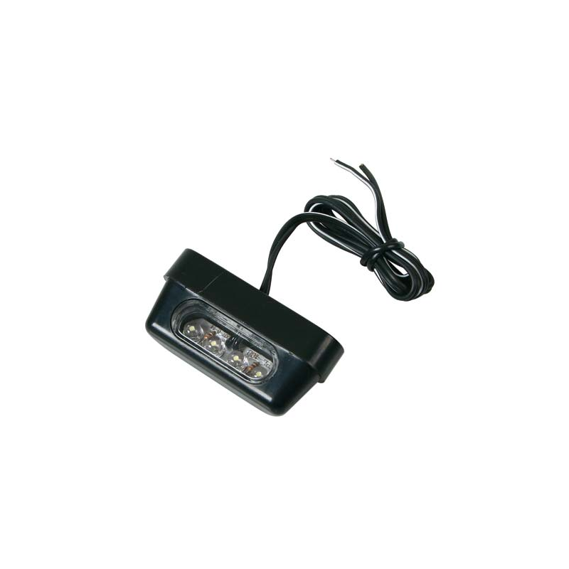 Luz matrícula Led homologado in plastica nera para moto y scooter Luz matrícula Led homologado in plastica nera para moto y scooter