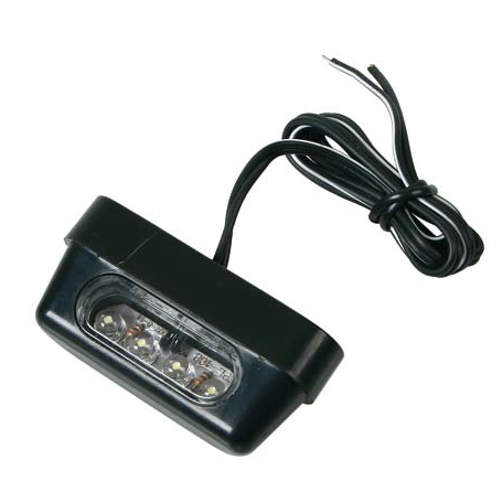 License Plate Led Light color black for moto and scooter street approved
