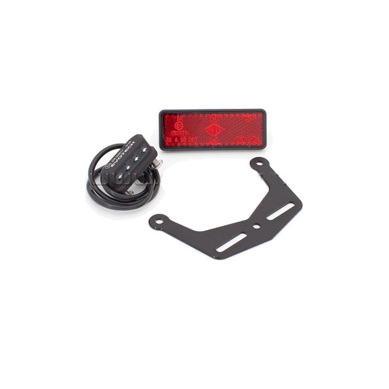 Kit luce targa + catadiottro + supporto per portatarga Evotech