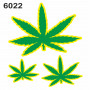 Adesivo moto Marijuana 10x12 cm (3 pezzi)