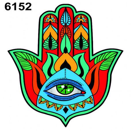 Stickers moto Fatima hand 10x12 cm (1 piece)