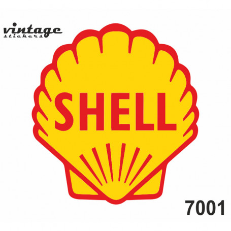 Stickers vintage pour moto Shell 10x12 cm