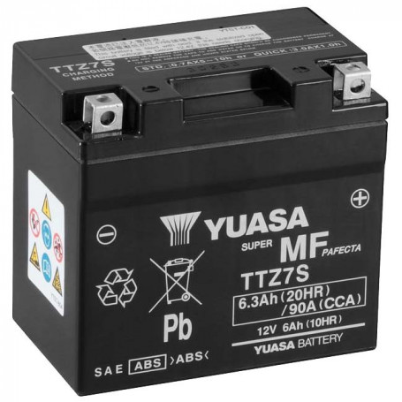 Batterie Yuasa TTZ7S 6 A, positif Droite