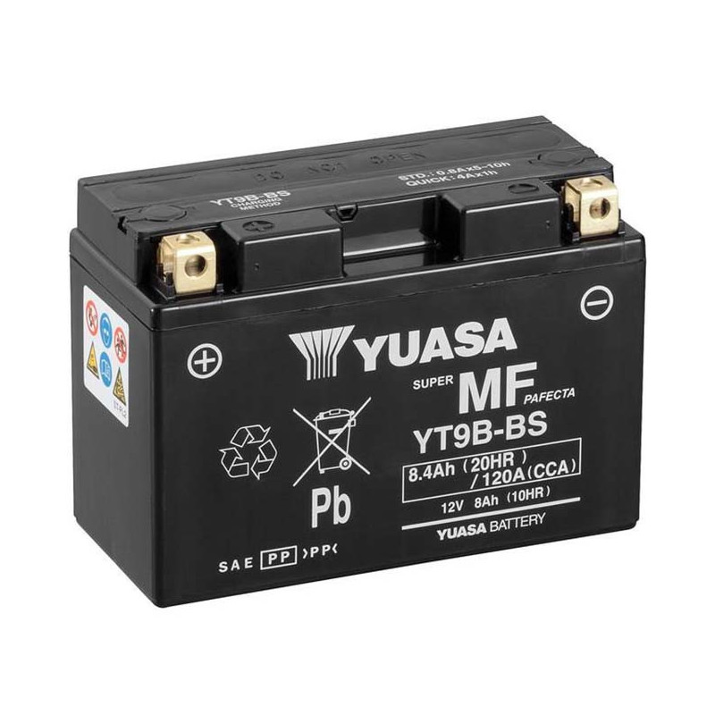 Batería Yuasa YT9B-BS 8A, positivo SX