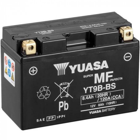Batería Yuasa YT9B-BS 8A, positivo SX | MotoGM
