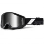 100% MX GOGGLES Strata Goliath silver mirror lens
