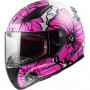 LS2 Rapid Poppies Helmet White Pink FF353