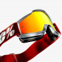 100% MX GOGGLES Accuri Vendome red mirror lens