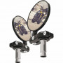 Coppia specchi terminale manubrio Oxford diam. 68 mm bar end neri