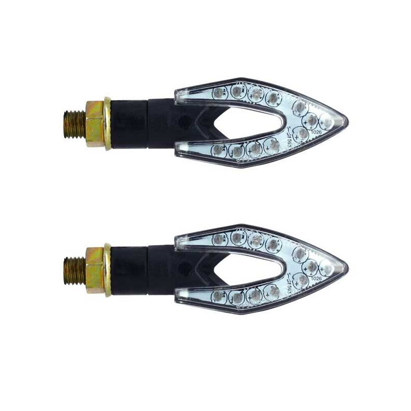 Blinker Arrow led Homologiert Led in ABS, schwarze (2 Stück)