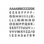 Table des autocollants lettres et chiffres carbon look