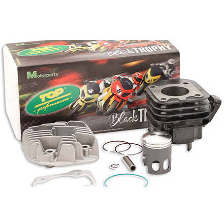 9931370 Cylindre culasse Top Performance Black Trophy fonte 70 CC  pour MBK Booster / Stunt / Rocket