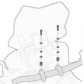 Kit tornillería para Smart BAR KS900A para Aprilia Shiver, Dorso… | MotoGM