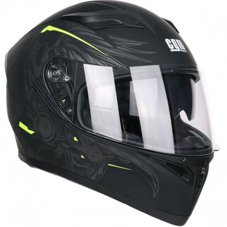 Casco integrale CGM INDIAN giallo fluo con visiera interna