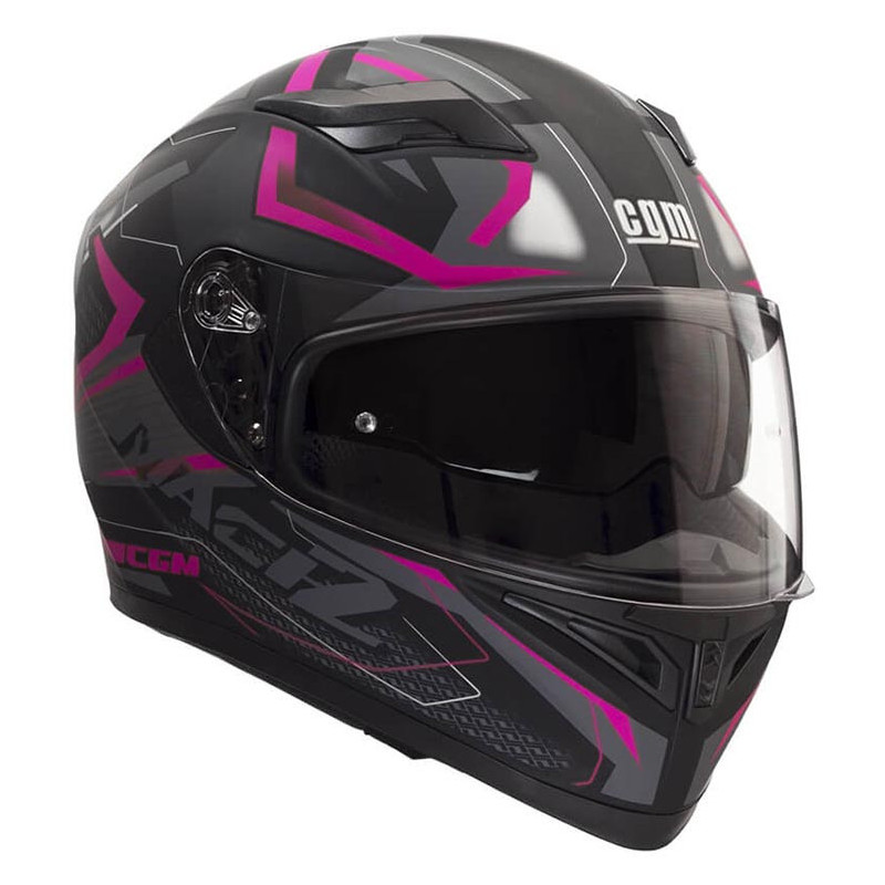 Full face helmet CGM MACH 2 fuchsia with inner visor