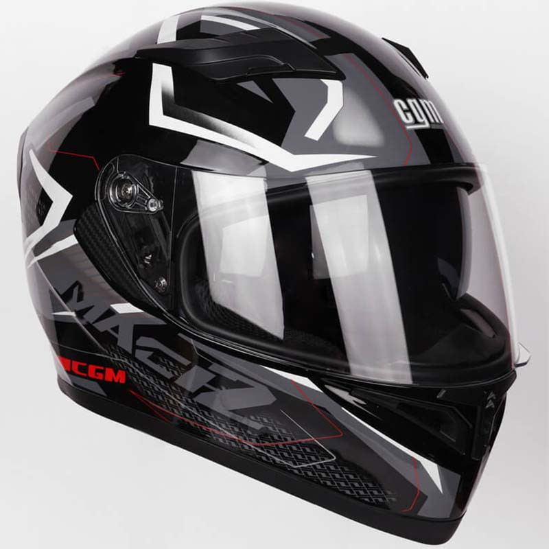 Integralhelm CGM MACH 2 schwarz mit visiera interna | MotoGM