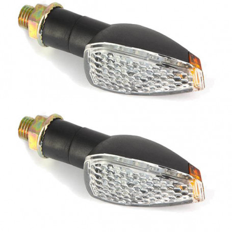 Intermitentes led mini negro homologado (2 piezas) | MotoGM