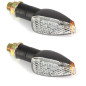 Intermitentes led mini negro homologado (2 piezas)