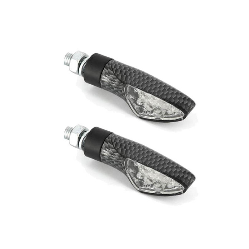 Intermitentes led mini carbon look homologado