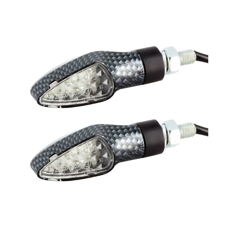 Intermitentes led mini carbon look homologado | MotoGM