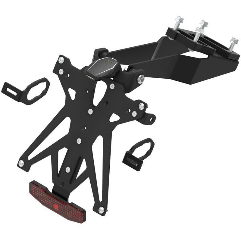 Portamatrículas regulable Lightech para Kawasaki Z900 17-20 con luz matrícula y catadiottro