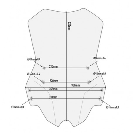 Cúpula Kappa para Benelli TRK 502, TRK 502 X