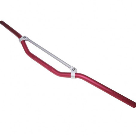 Manubrio cross enduro 22 mm piega bassa rosso