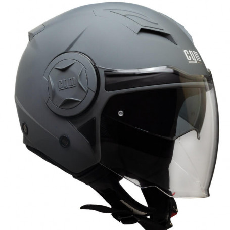 casco jet CGM Illinois Grigio opaco
