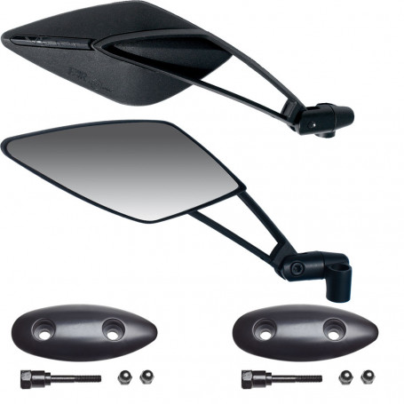 RETROVISEUR HOMOLOGUÉ FAR VIPER 8 + BOUCHON EN PLASTIC POUR TMAX 500 04-07