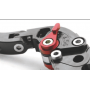 Leva Freno sinistra in ergal con regolazione, anodizzata nero per Yamaha Majesty 400 04-08, T-Max 500 01-07