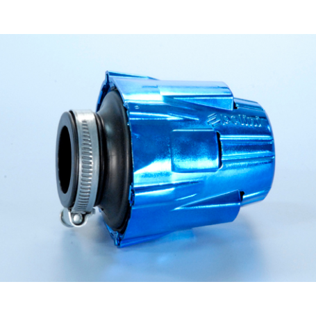 Filtro Aria a cono Polini con imbocco da 32 mm dritto blu