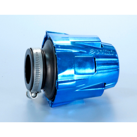 Polini Air Filter Racing d.32 mm curve at 0°, Blue