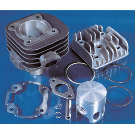 Cylindre Polini Sport fonte 70 CC deux segments pour Moteur Minarelli Horizontal Air sp.Ø 10