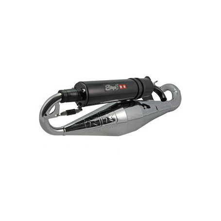 Marmitta Stage6 Pro Replica cromata per motori Piaggio 50