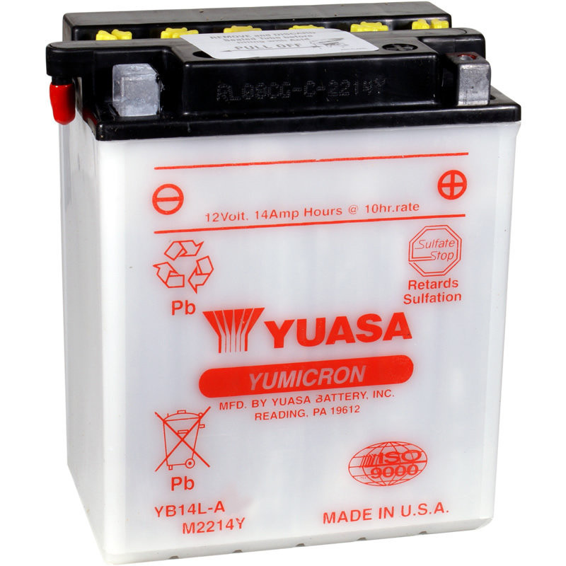 Batterie Yuasa YB14L-A 14 A, positiv DX