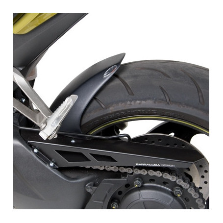 Garde Boue Arriere Barracuda noir Mat + protege chaine pour Honda CB 1000 R 08-