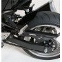 Garde Boue Arriere Barracuda noir Mat + protege chaine pour Kawasaki Z 750 07-11