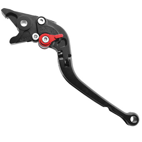 Leva Freno in ergal con regolazione, anodizzata nero per Kawasaki, Suzuki, Triumph, Yamaha