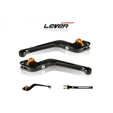 Kit leve freno-frizione regolabili/snodabili Barracuda per Yamaha T-Max 500 08-10, T-MAX 530 12-