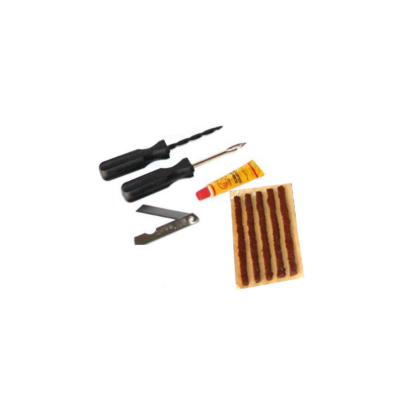 Radial tire repair kit for motorbike and scooter