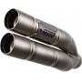 Terminale non omologato Mivv Double Gun titanio per Kawasaki Z 750 07-09, Z 750 R 11-